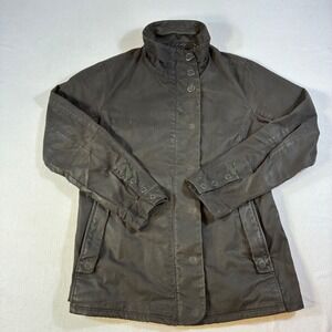 Horny Toad Women's Large Brown Coated Canvas Jacket Utility Field Coat Adventure